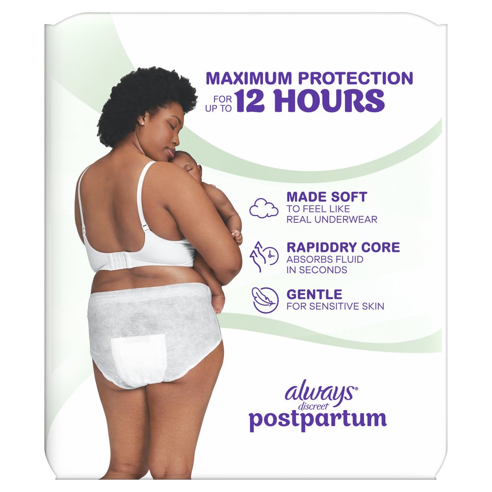 Always Discreet Postpartum Disposable Underwear - XL