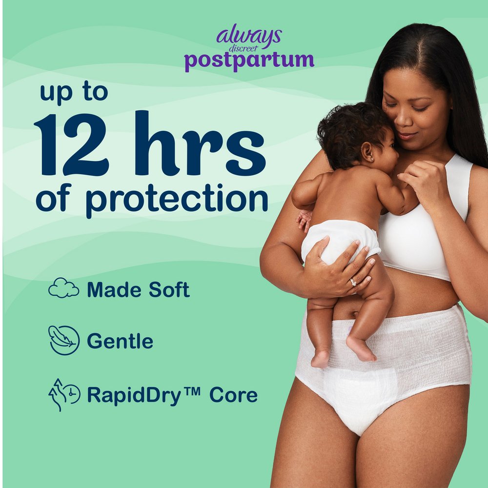 Always Discreet Postpartum Disposable Underwear - XL