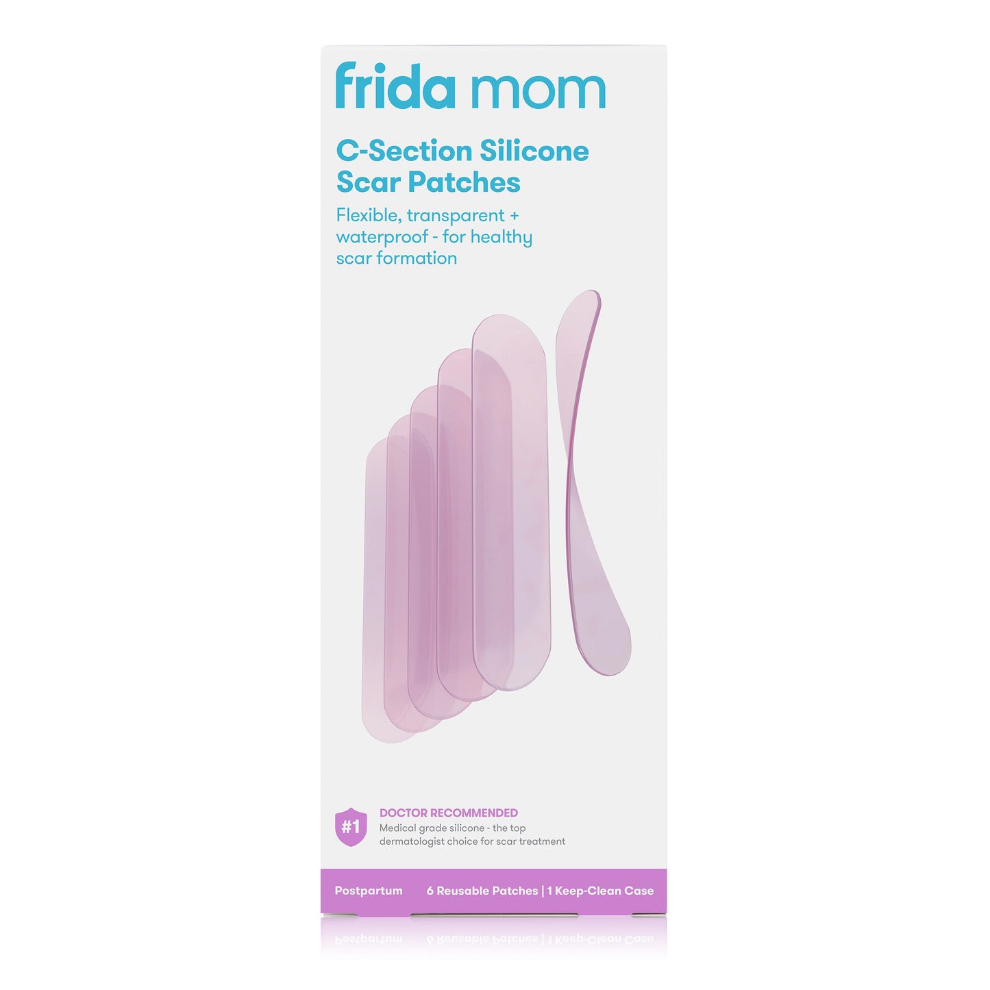 Frida Mom C-Section Silicone Scar Patches + Case