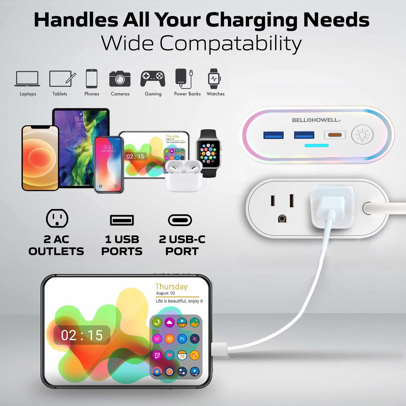 Bell & Howell LED Fast Charging Station