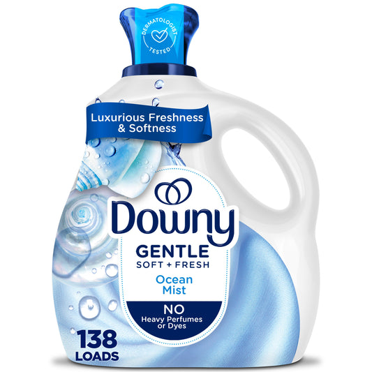 Downy Gentle Soft & Fresh Fabric Softener Liquid, 138 Loads - Ocean Mist Scent