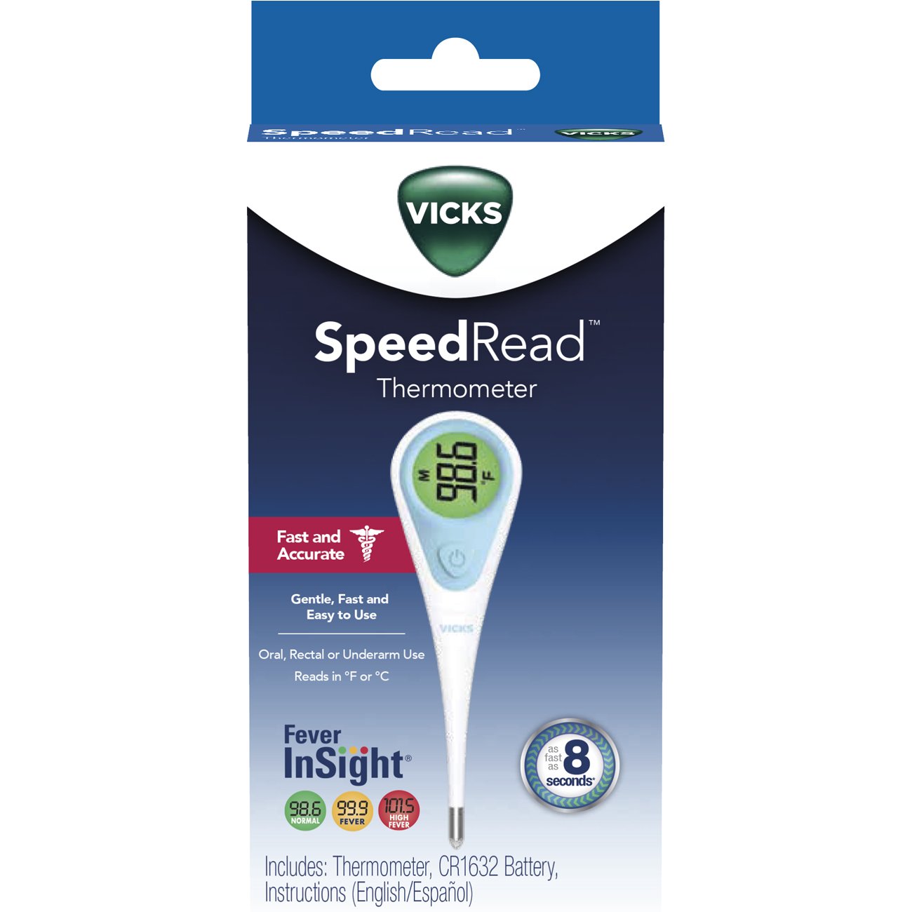 Vicks Speed Read Digital Thermometer with Fever Insight
