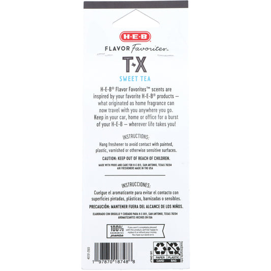 H-E-B Flavor Favorites Car Air Fresheners - TX Sweet Tea