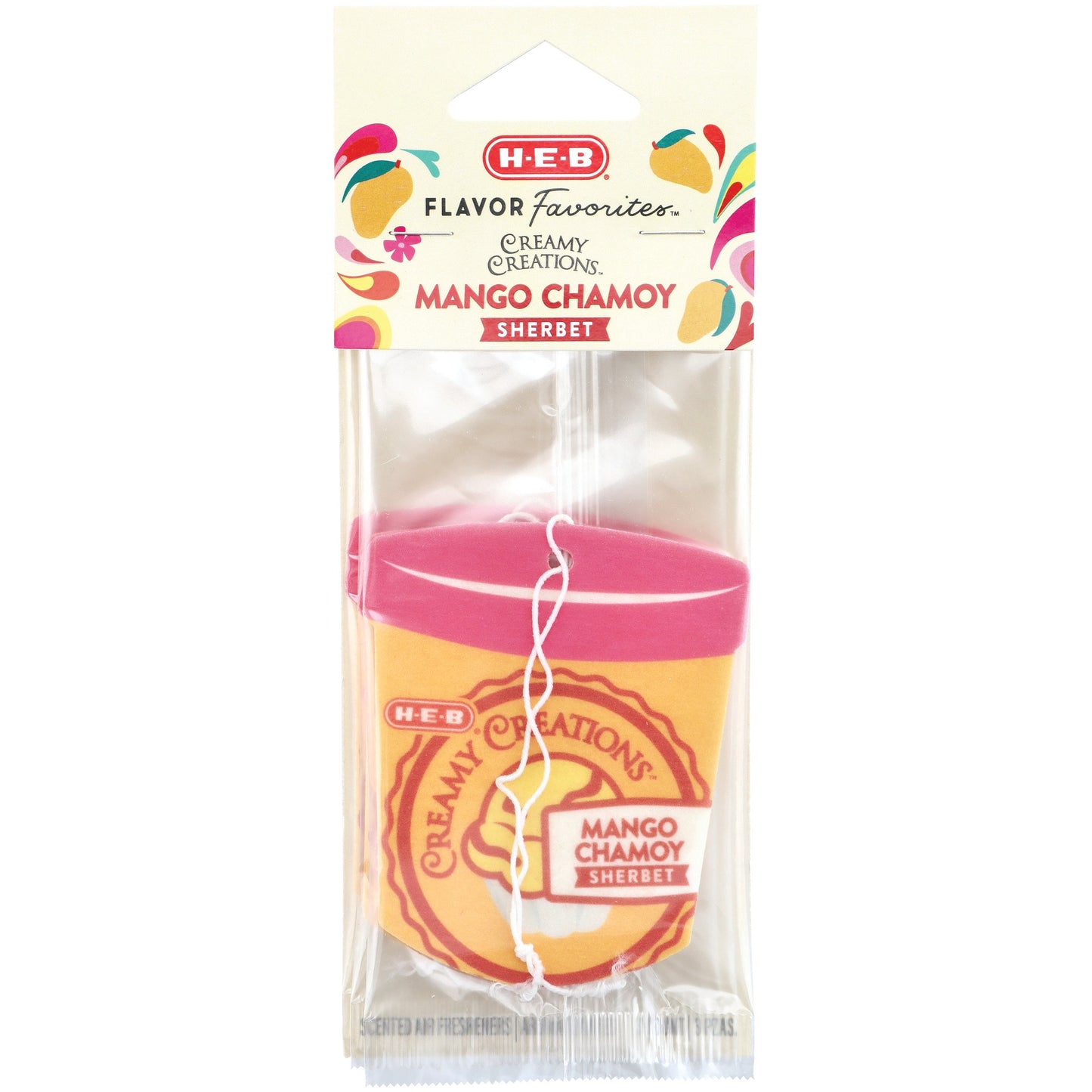 H-E-B Flavor Favorites Car Air Fresheners - Creamy Creations Mango Chamoy Sherbet
