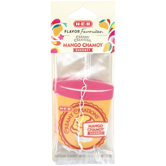 H-E-B Flavor Favorites Car Air Fresheners - Creamy Creations Mango Chamoy Sherbet