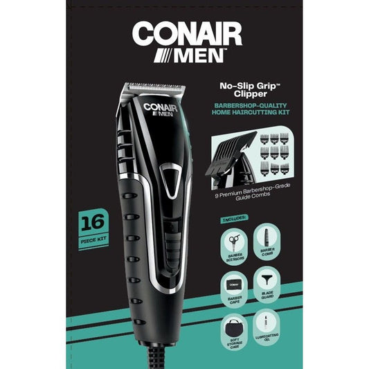 Conair Men's No Slip Grip Electric Clipper Barber Kit