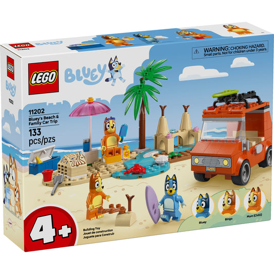 LEGO Bluey's Beach & Family Car Trip Set