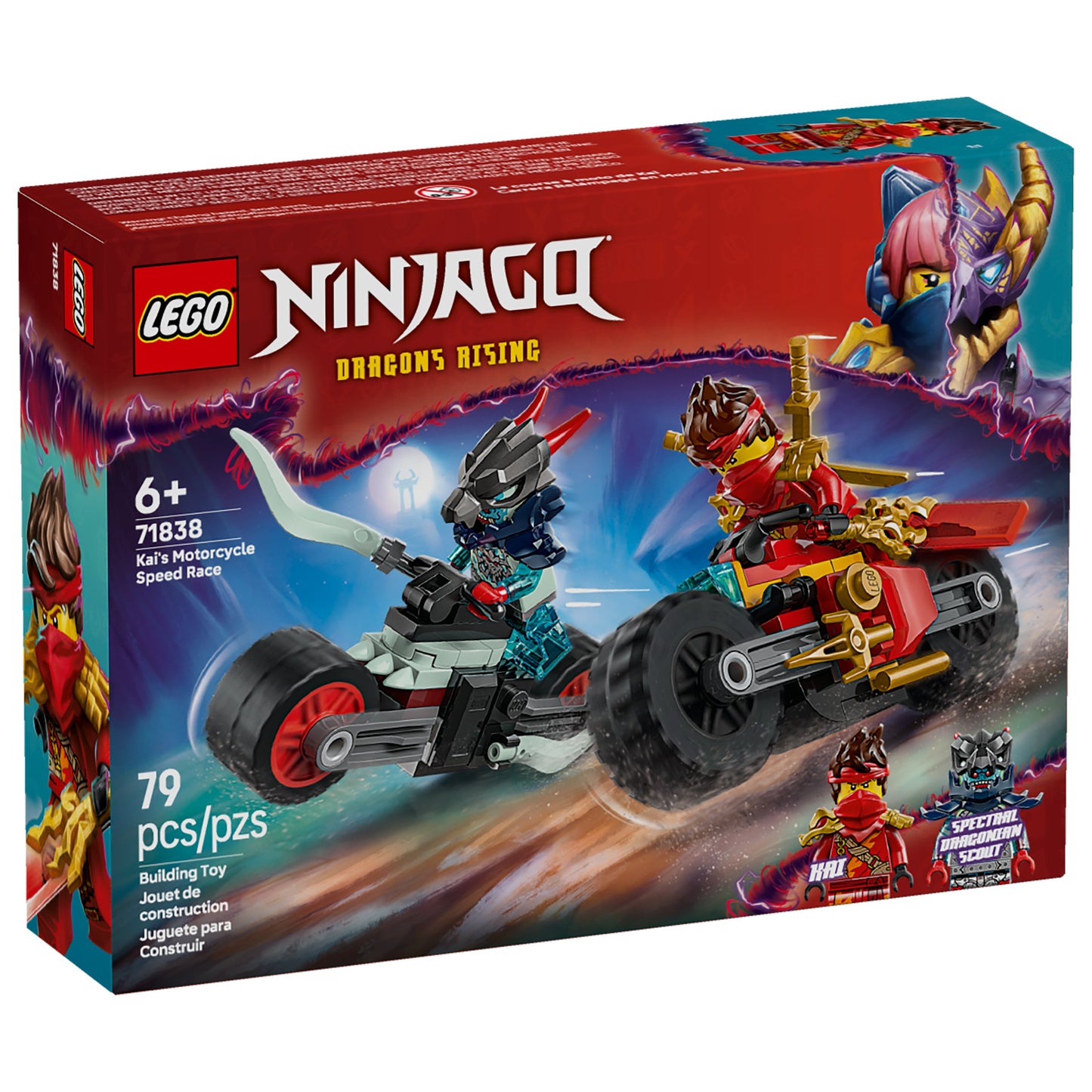 LEGO Ninjago Dragons Rising Kai's Motorcycle Speed Race Set