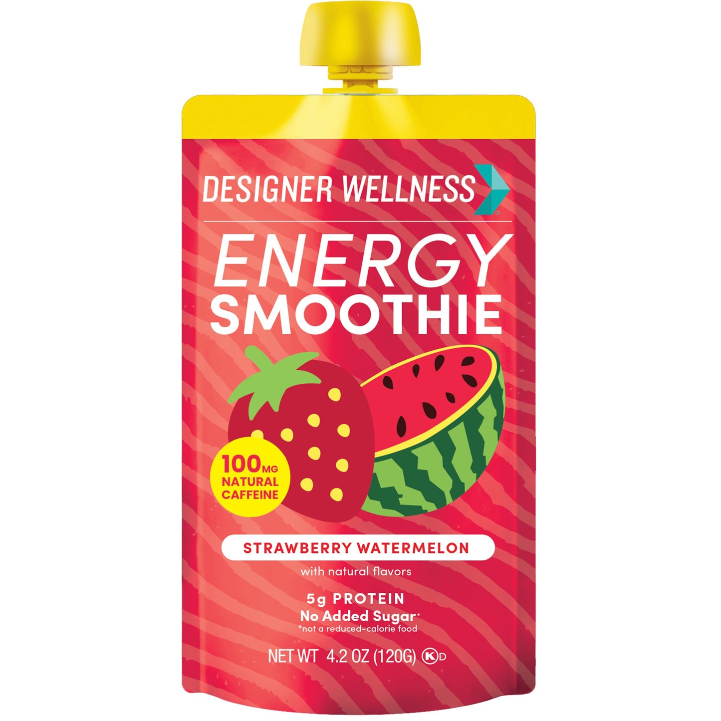 Designer Wellness Energy Smoothie Strawberry Watermelon - 100mg Caffeine