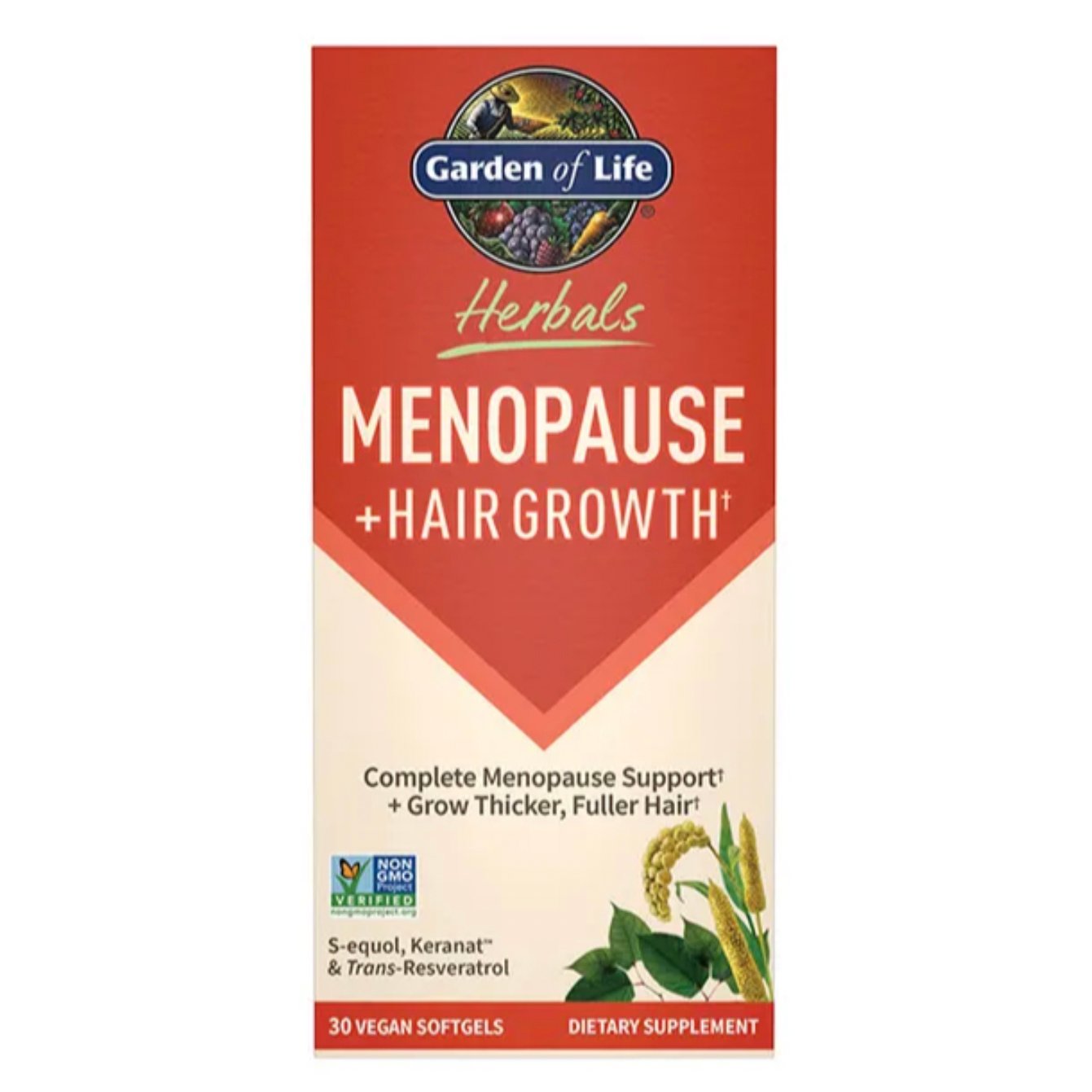 Garden of Life Herbals Menopause + Hair Growth Vegan Softgels