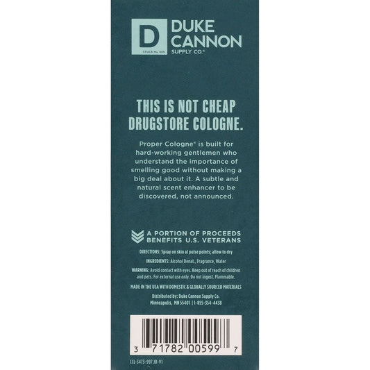 Duke Cannon Men's Proper Cologne - Seawolf