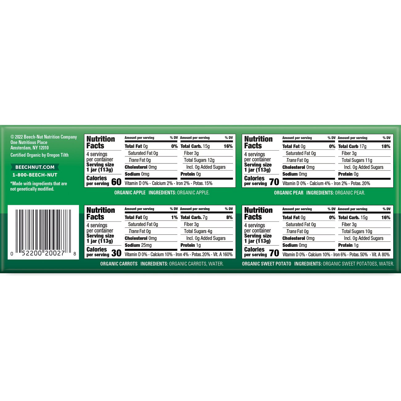 Beech-Nut Organics Baby Food - Variety Pack
