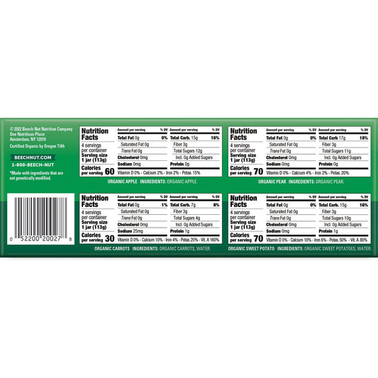 Beech-Nut Organics Baby Food - Variety Pack