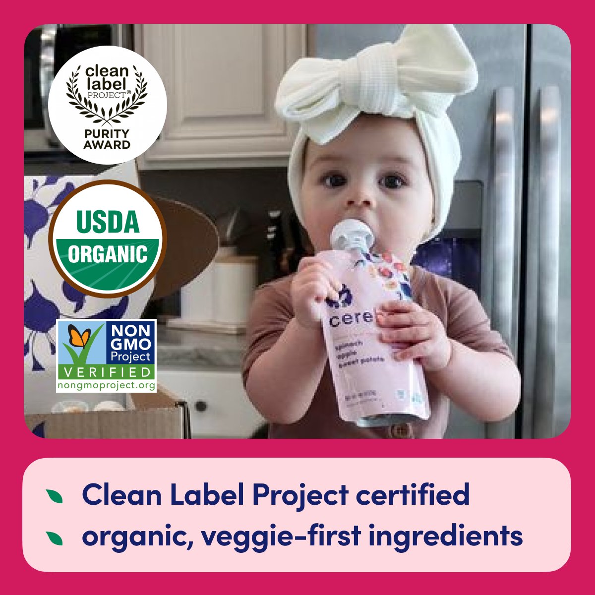 Cerebelly Dairy Free Organic Smoothie Pouch - Spinach Strawberry Banana