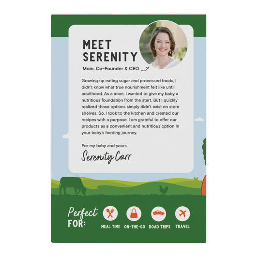 Serenity Kids Organic Baby Food Pouches, Value Pack - Beef & Chicken