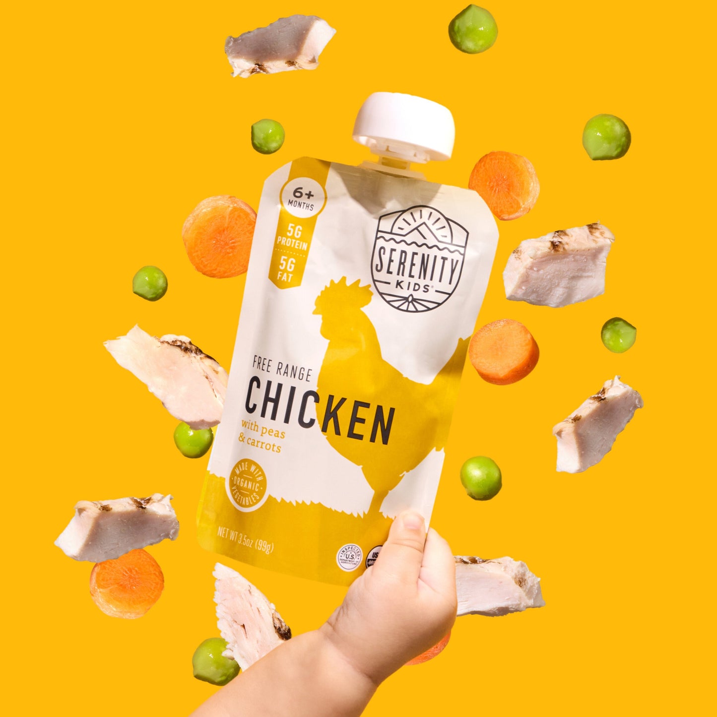 Serenity Kids Organic Baby Food Pouches, Value Pack - Beef & Chicken
