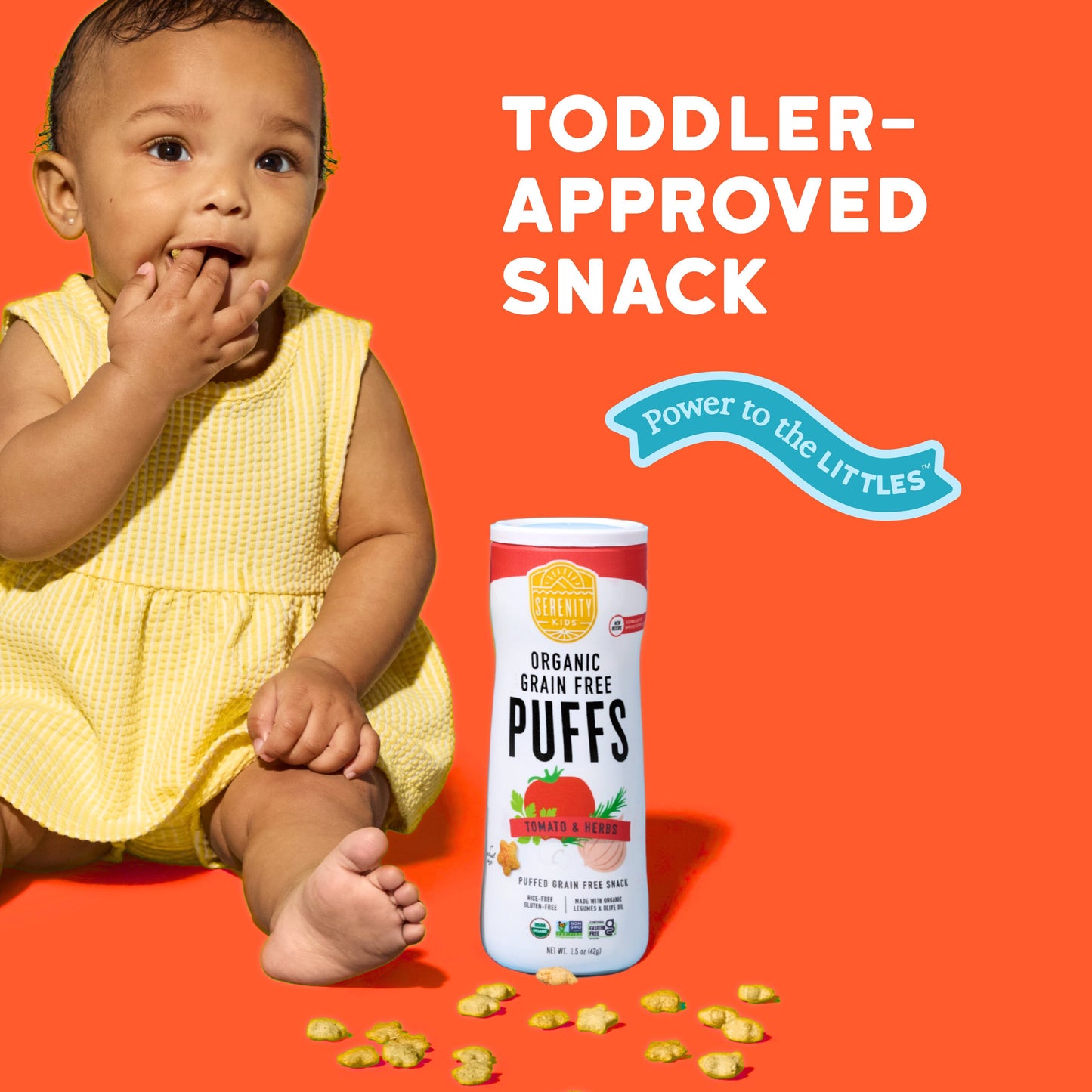 Serenity Kids Grain Free Puffs - Tomato & Herbs