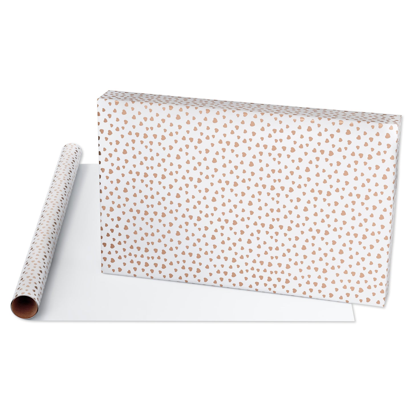 American Greetings Hearts Wedding or Engagement Foil Wrapping Paper, 15 sq. ft.