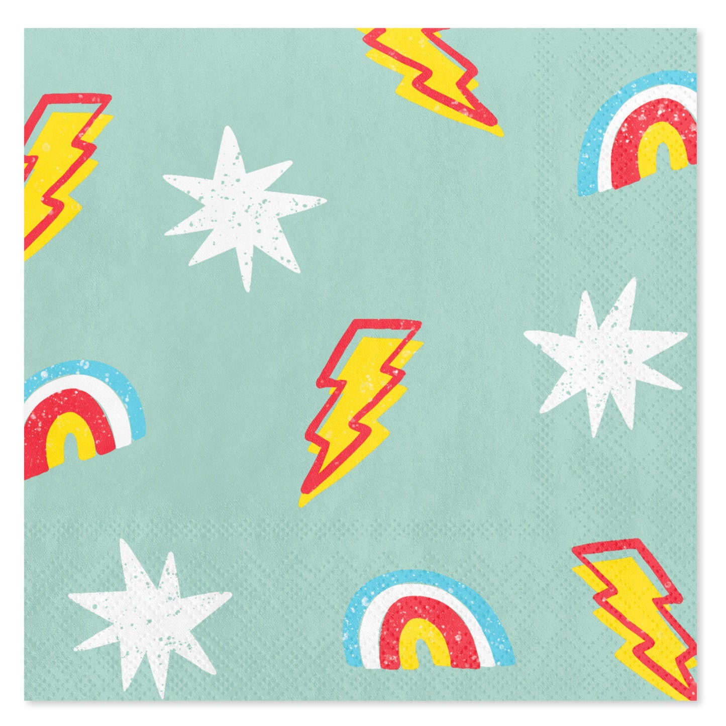American Greetings Rainbow & Lightning Beverage Napkins
