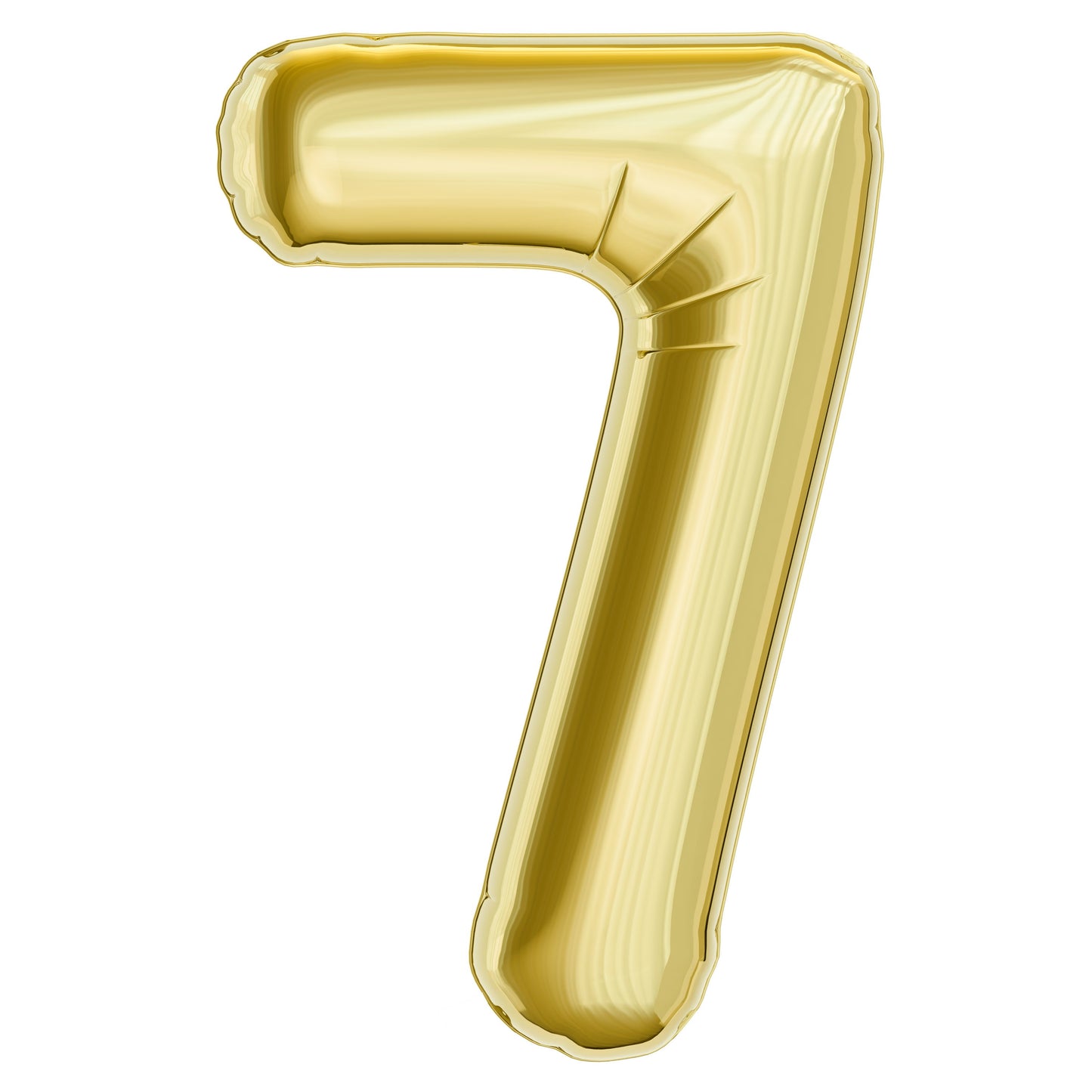 American Greetings Number 7 Large Gold Foil Uninflated Balloon