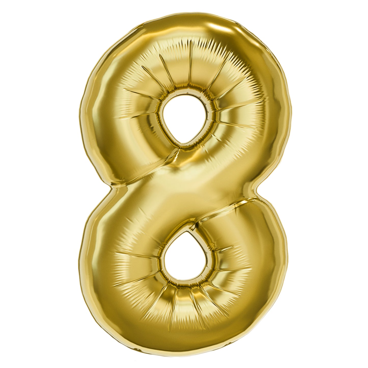American Greetings Number 8 Large Gold Foil Uninflated Balloon
