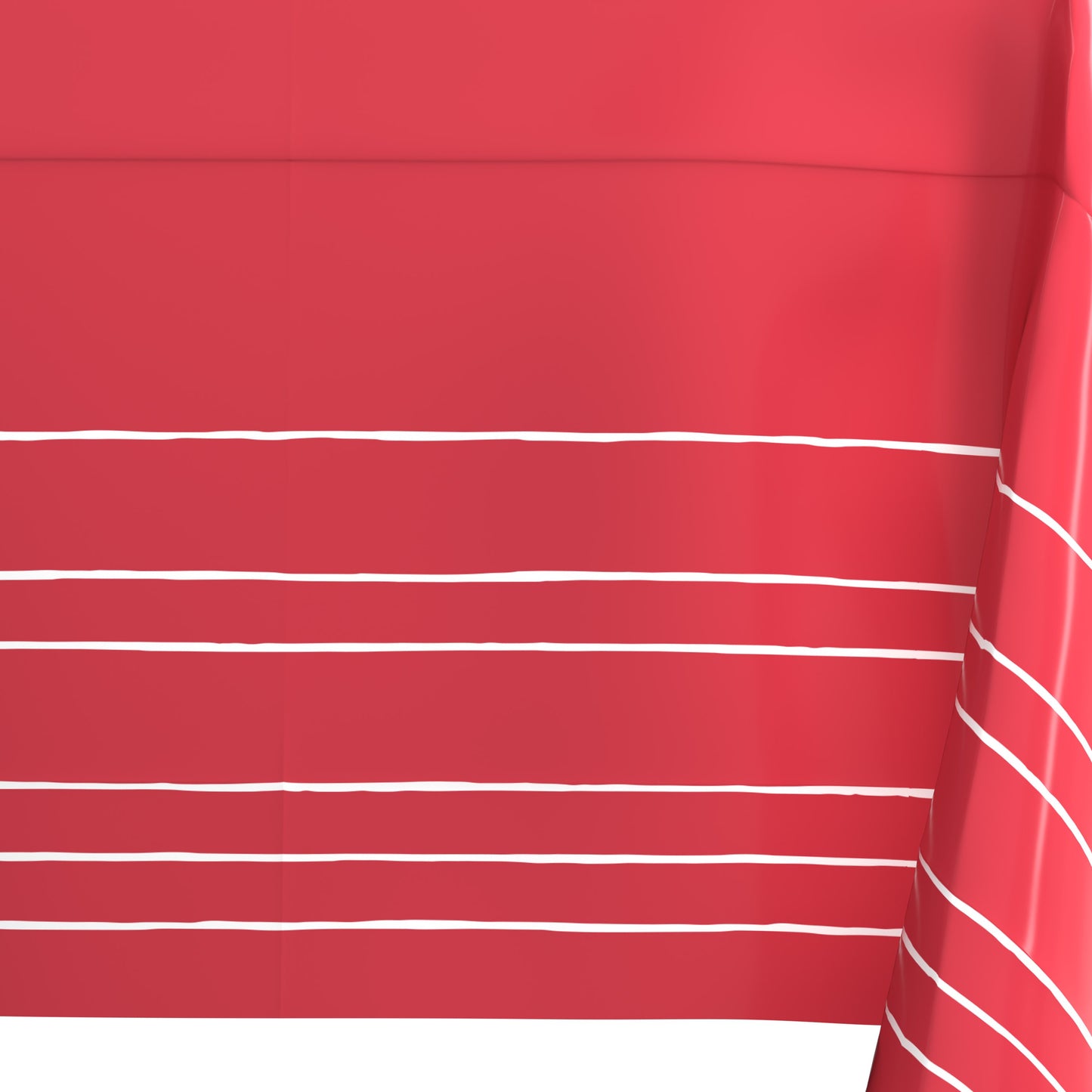 American Greetings Red with White Stripes Plastic Table Cover