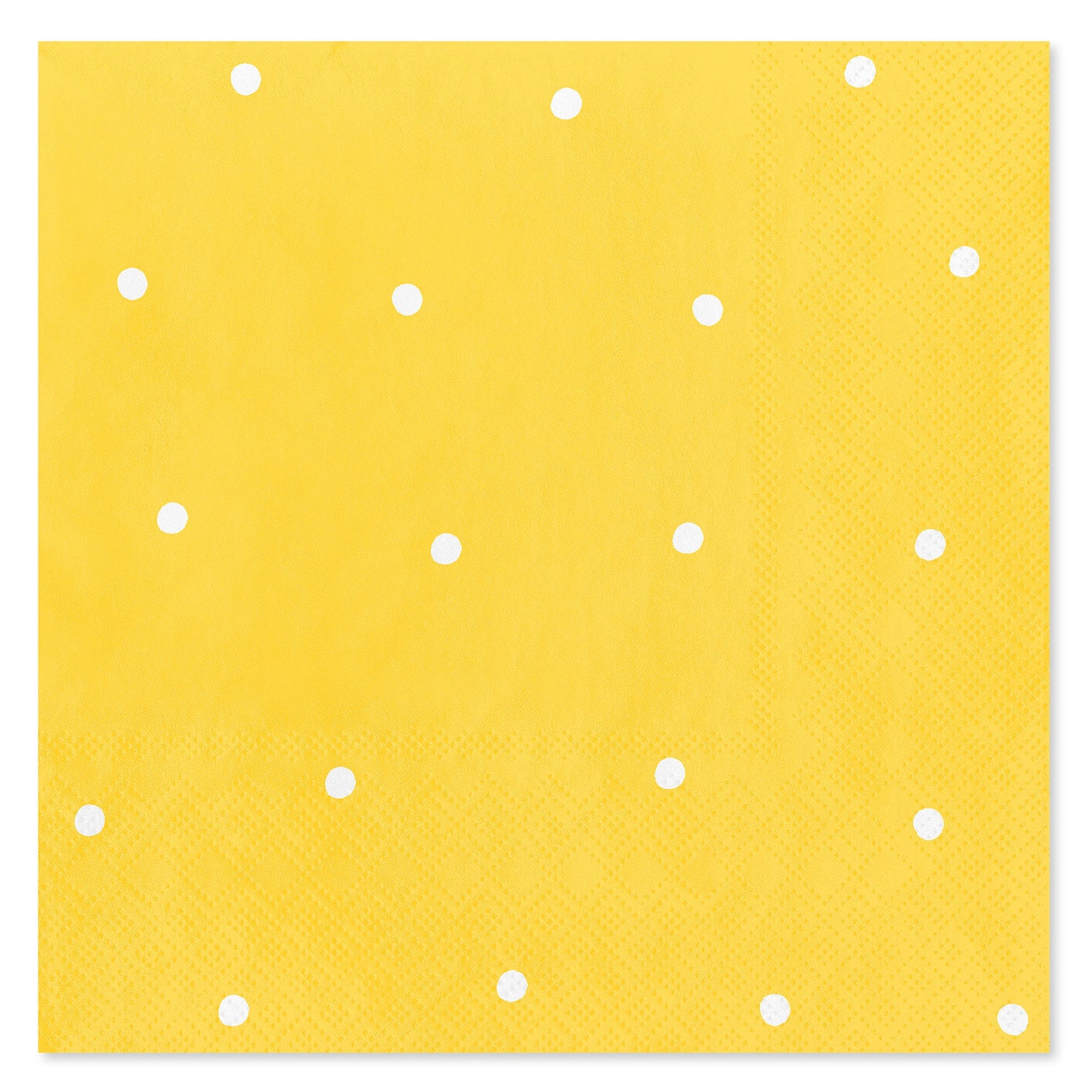 American Greetings Polka Dots on Yellow Lunch Napkins