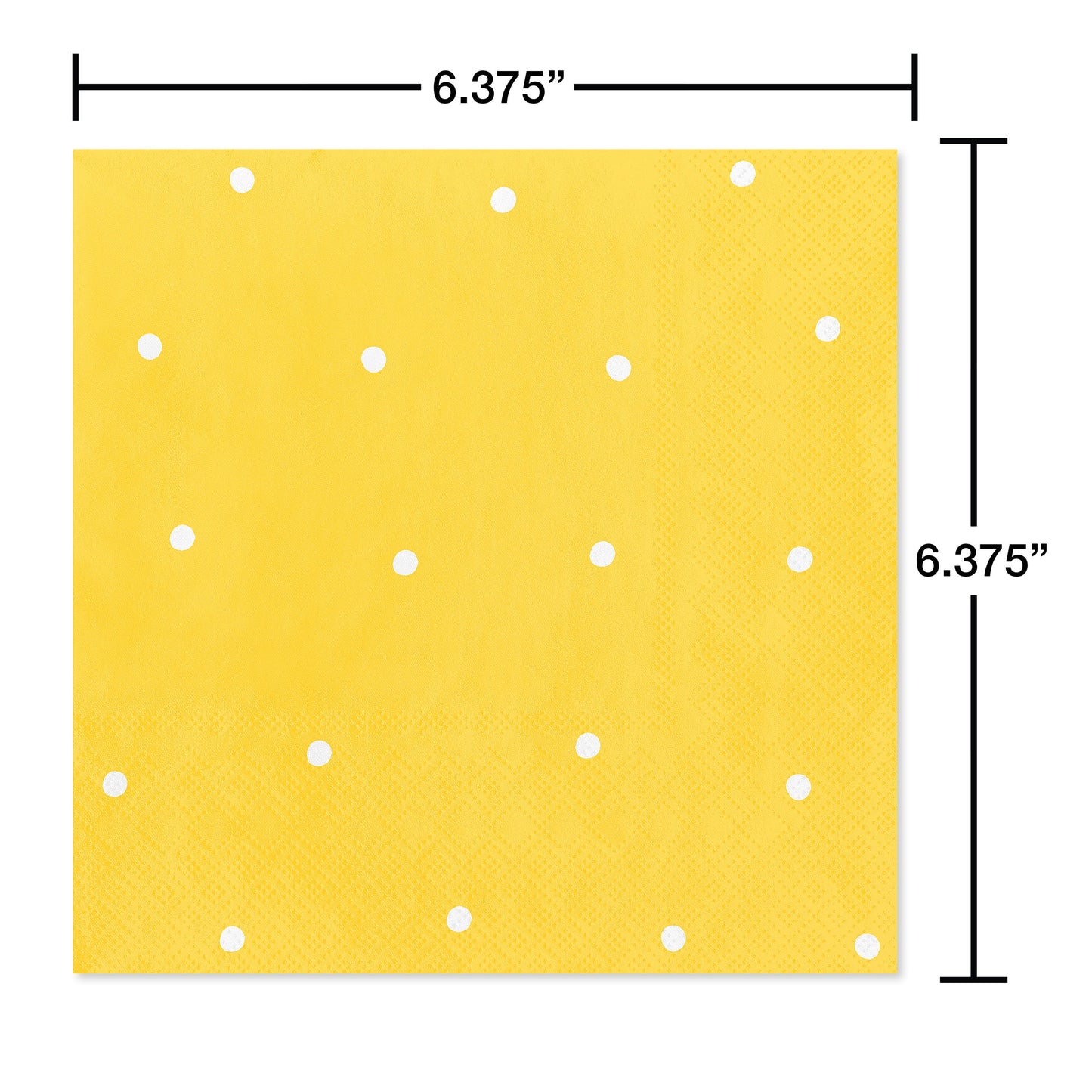 American Greetings Polka Dots on Yellow Lunch Napkins