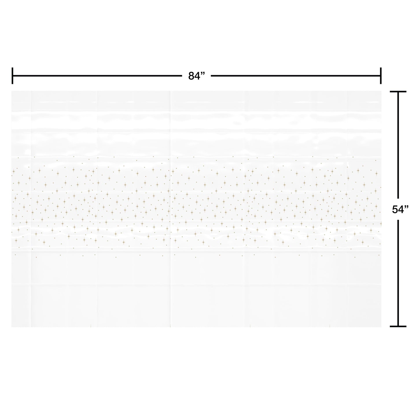 American Greetings Scattered Gold Dots & Stars Plastic Table Cover