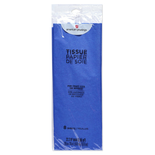 American Greetings Royal Blue Tissue Paper, 8 ct