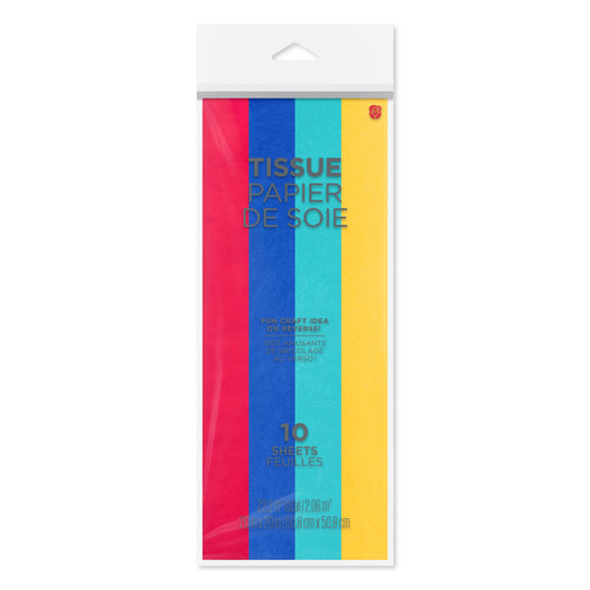 American Greetings Multi-Color Tissue Paper - Red, Blue, Yellow 8 ct