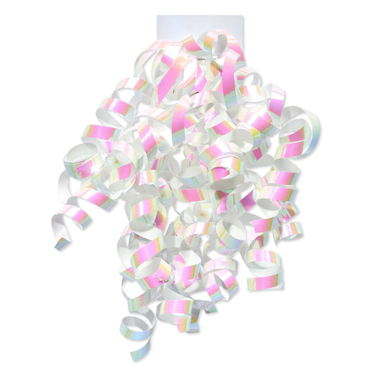 American Greetings White Iridescent Curly Gift Bow