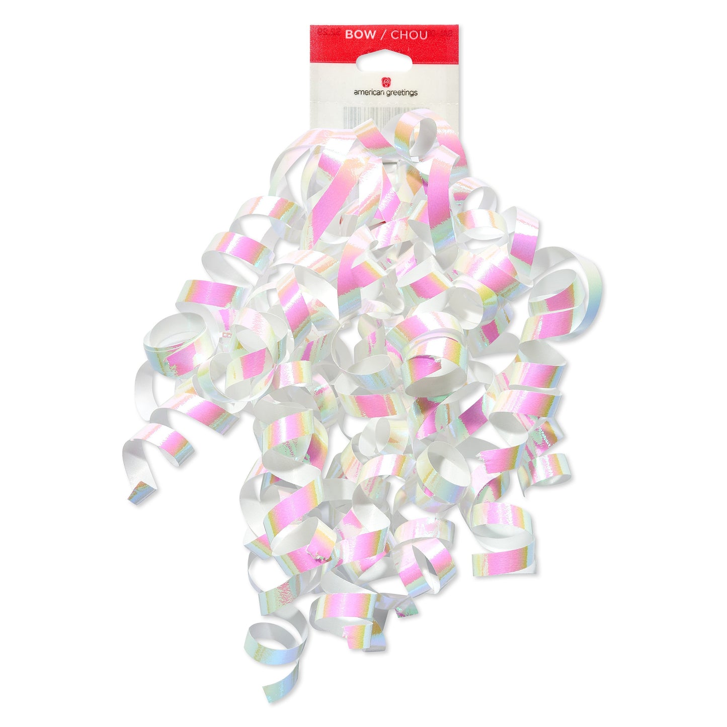 American Greetings White Iridescent Curly Gift Bow