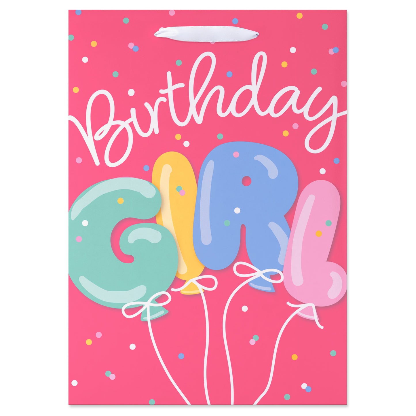 American Greetings Birthday Girl Balloon Medium Pink Birthday Gift Bag