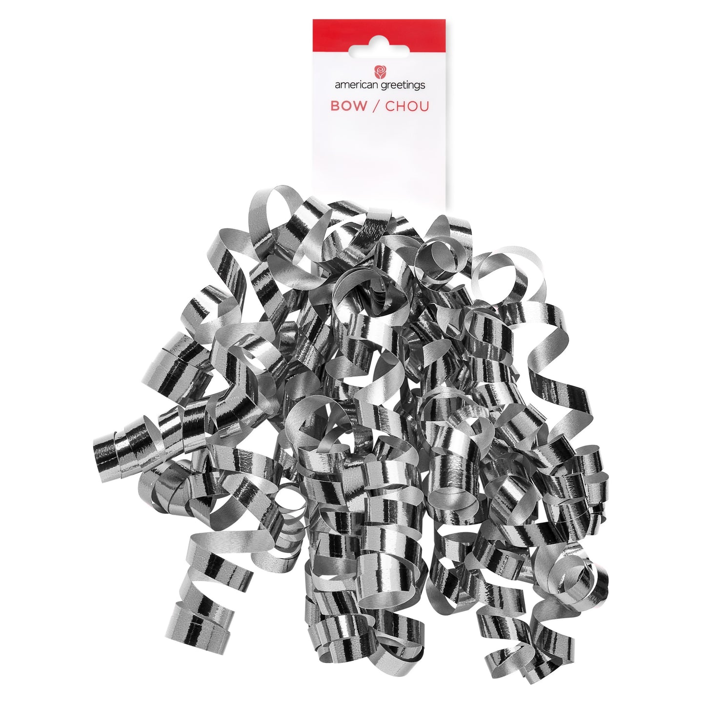 American Greetings Silver Curling Ribbon Gift Bow