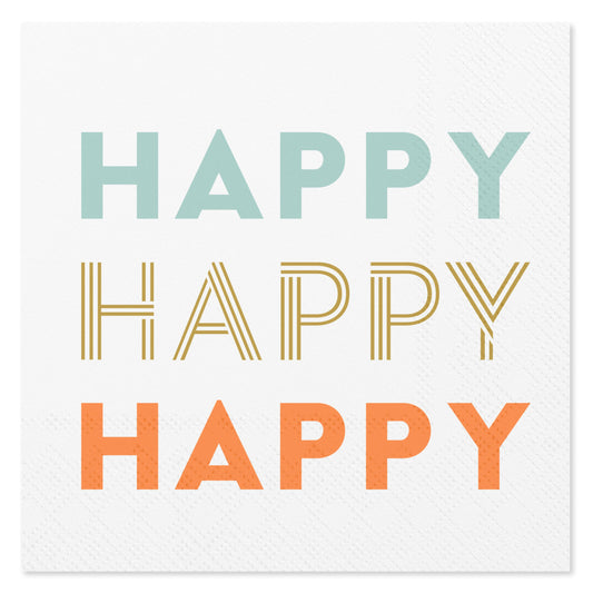 American Greetings Happy Happy Happy Beverage Napkins