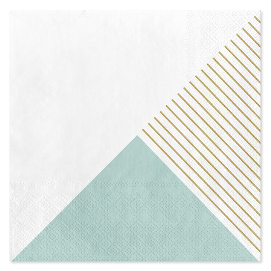 American Greetings Three Design on White Lunch Napkins