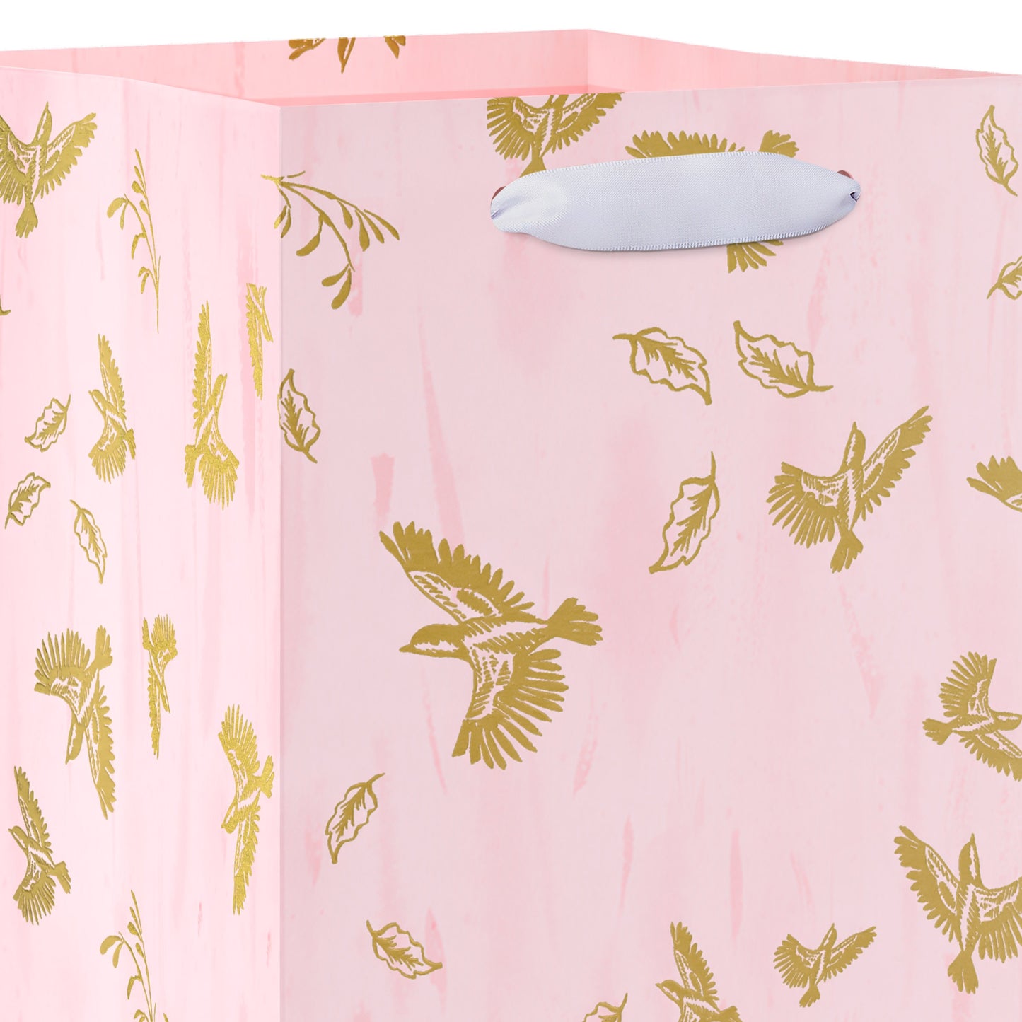 American Greetings Gold Birds Pink Beverage Bag