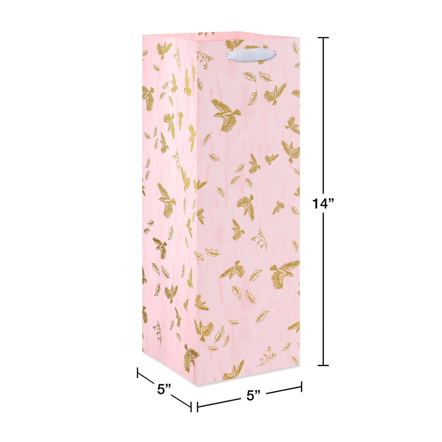 American Greetings Gold Birds Pink Beverage Bag