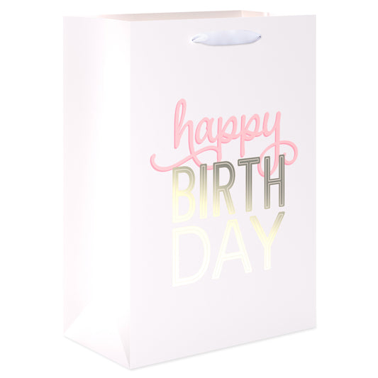 American Greetings Medium White Birthday Gift Bag
