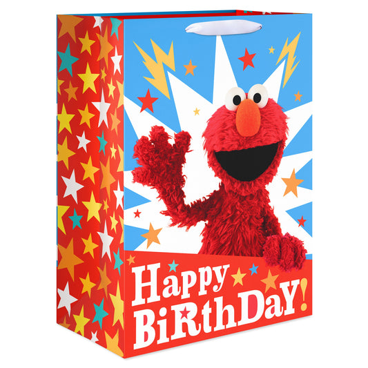 American Greetings Blue & Red Elmo Jumbo Birthday Gift Bag