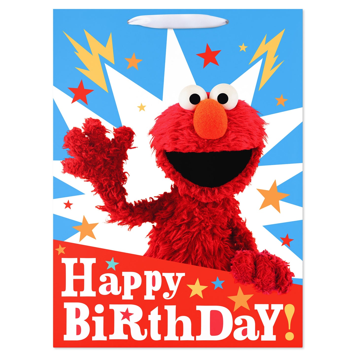 American Greetings Blue & Red Elmo Jumbo Birthday Gift Bag