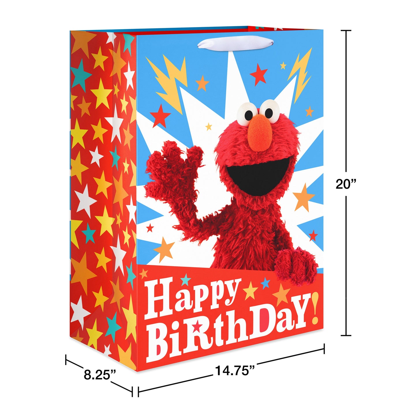 American Greetings Blue & Red Elmo Jumbo Birthday Gift Bag