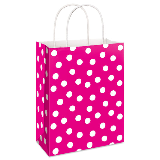 American Greetings All Occasion Large Dark Pink Polka Dot Gift Bag