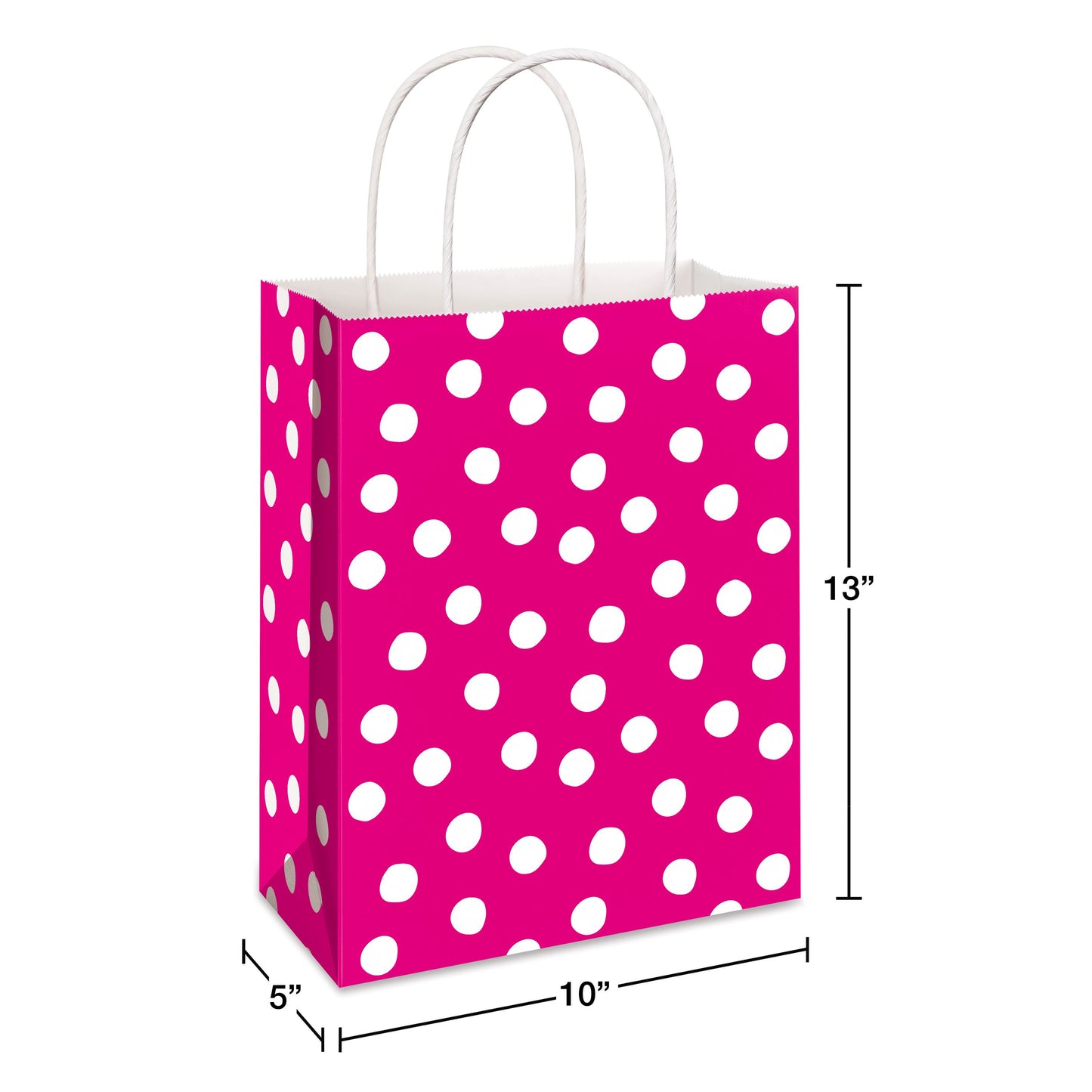 American Greetings All Occasion Large Dark Pink Polka Dot Gift Bag