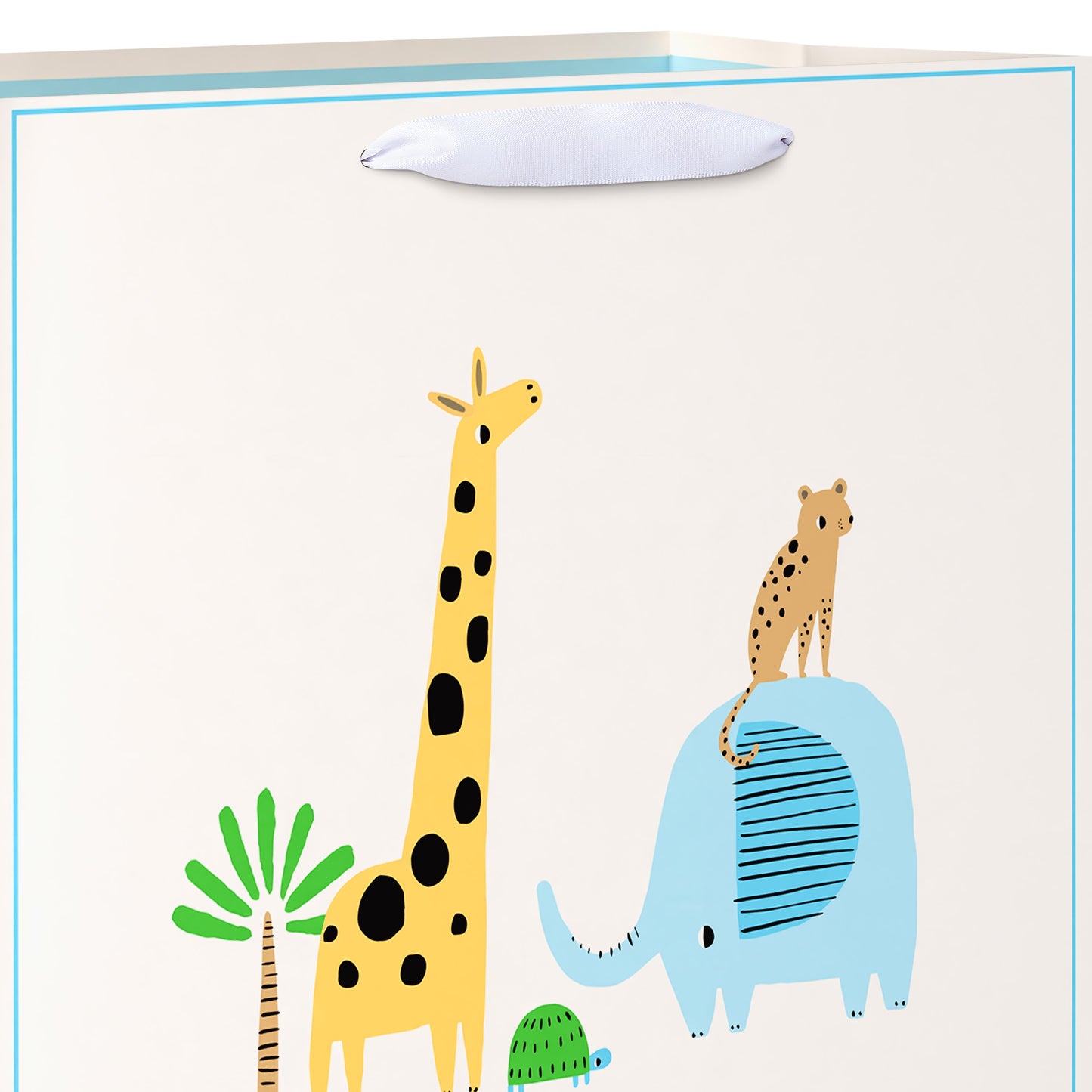 American Greetings Jungle Animals Jumbo Square Baby Shower Gift Bag