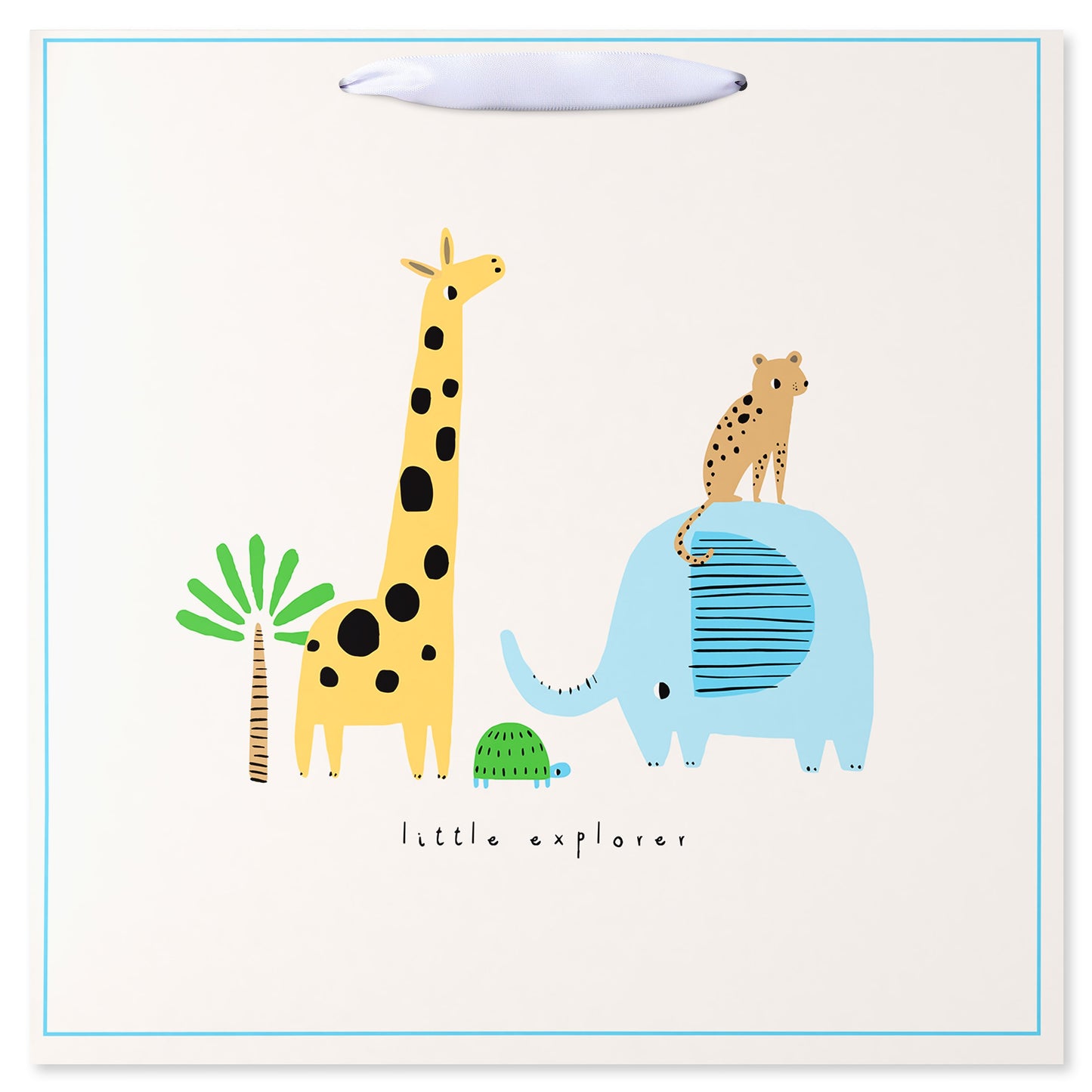 American Greetings Jungle Animals Jumbo Square Baby Shower Gift Bag
