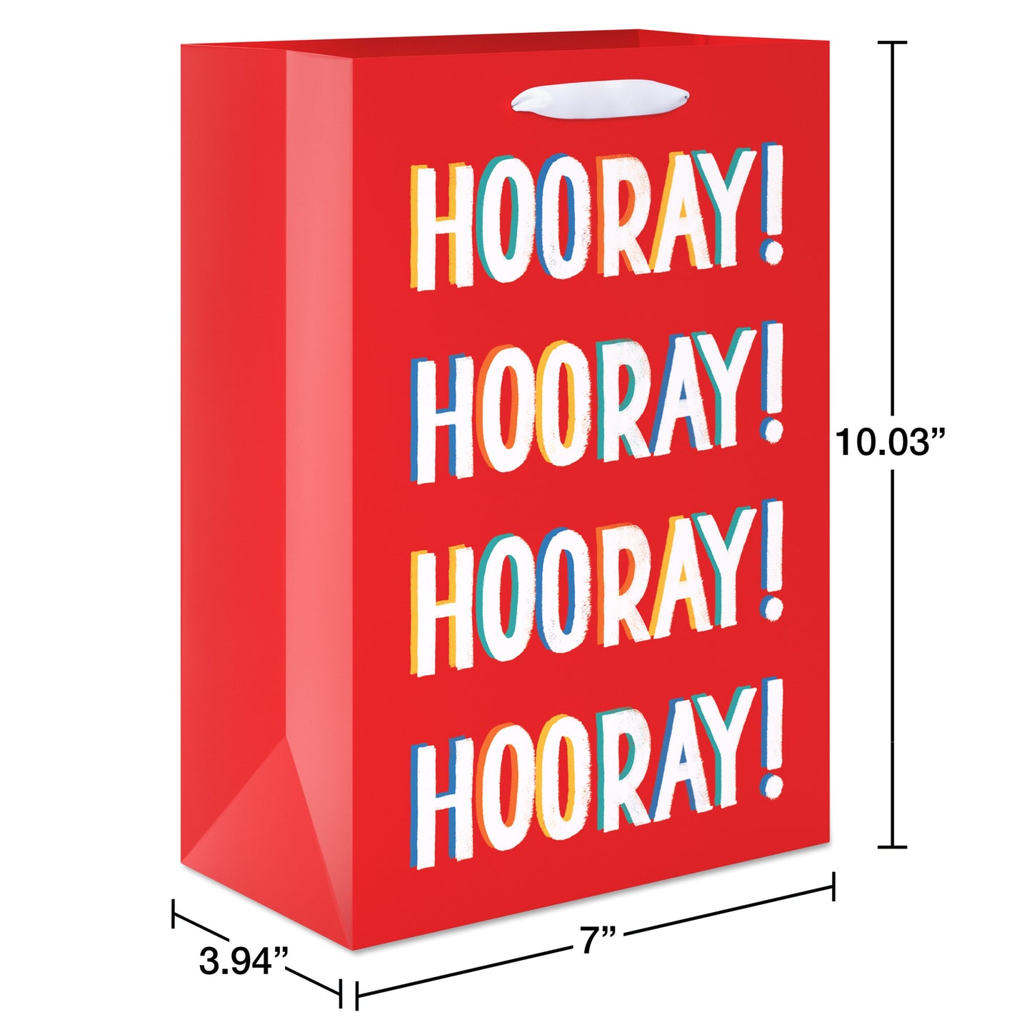 American Greetings Hooray Red Medium Gift Bag