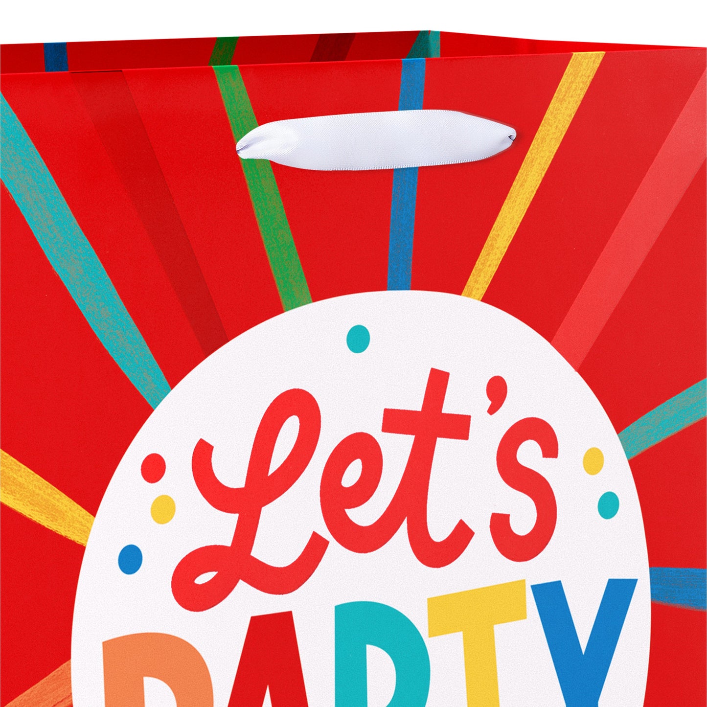 American Greetings Let's Party Medium Red Birthday Gift Bag