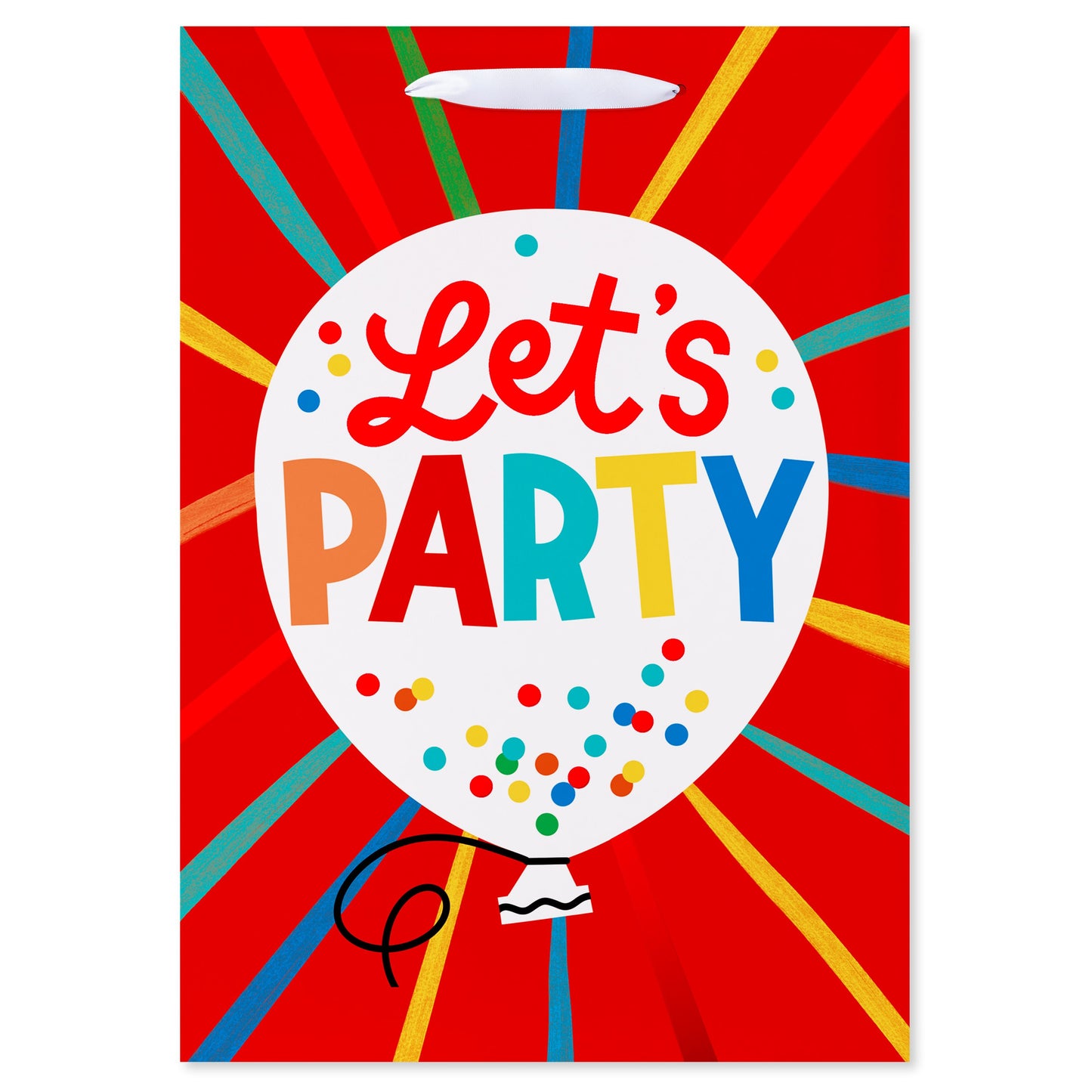 American Greetings Let's Party Medium Red Birthday Gift Bag